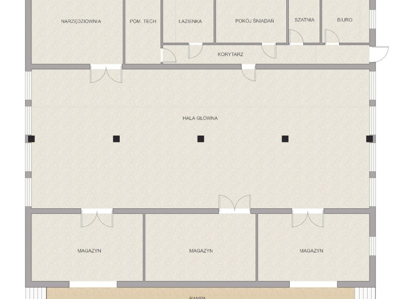 OB/136 - GŁOWIENKA - pow.Krośnieński budynek usługowo-magazynowy